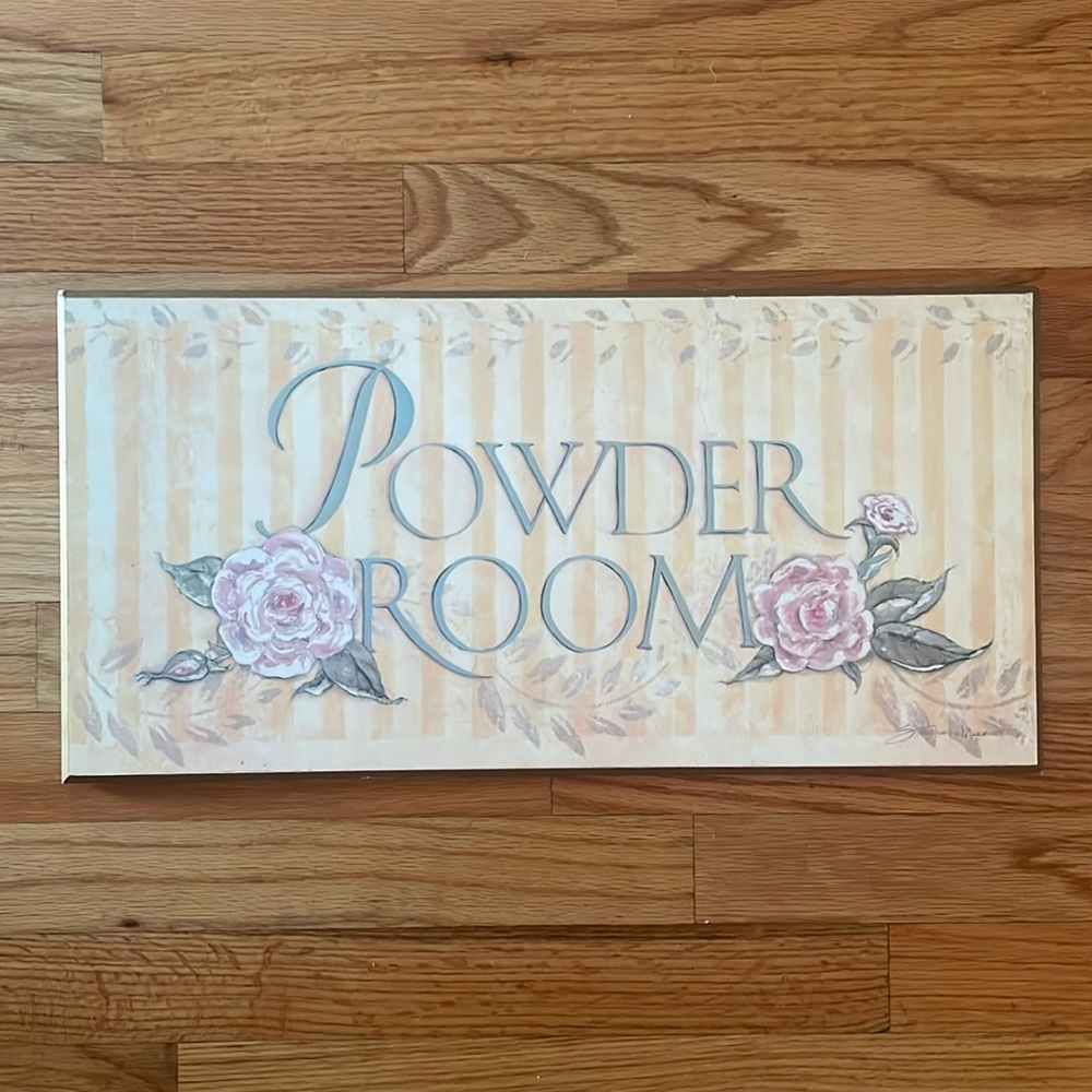 Powder Room sign